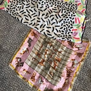 Vintage silk scarfs lot